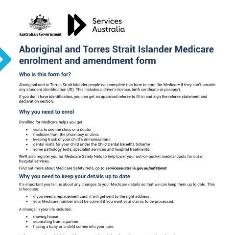 Document preview: Understanding the MS018 Form for Indigenous Medicare Enrolment — Health (CERFA n°MS018)