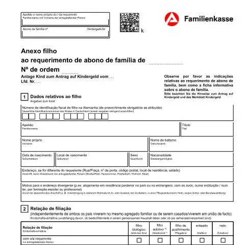 Dokumentvorschau: Wichtige Informationen zum Antrag KG1-pt-Anlagekind für Kindergeld — Familie (CERFA n°kg1-pt-anlagekind_ba033805)