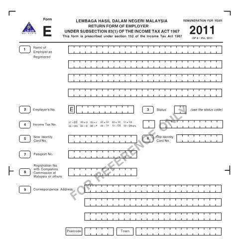 Document preview: Mengapa Borang E 2011 Penting untuk Majikan di Malaysia? — Cukai & percukaian