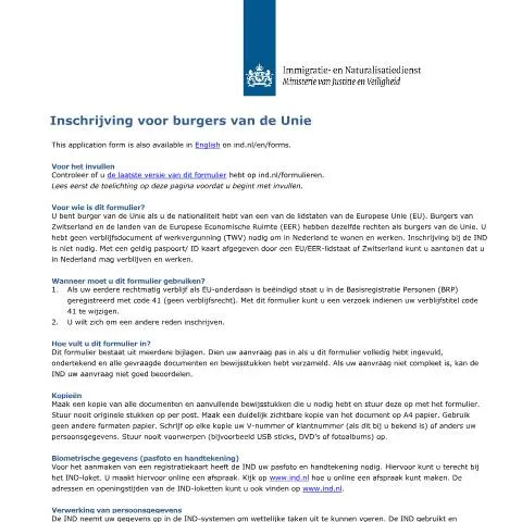 Documentvoorvertoning: Essentiële informatie over inschrijving voor EU-burgers — Immigratie & visa (CERFA n°6020)