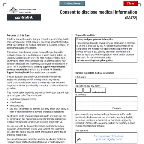 Document preview: Understanding Form SA472: Your Consent for Medical Information — Health (CERFA n°SA472)