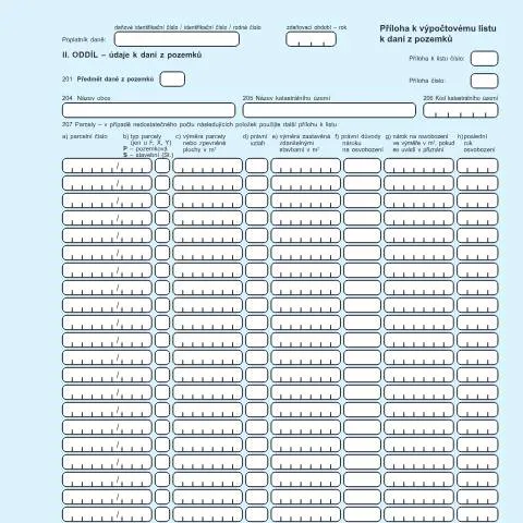 Document preview: Důležitost Přílohy k dani z pozemků 25 5534 — Daně a fiskální záležitosti (CERFA n°25 5534)