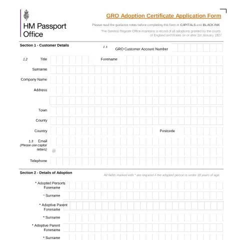 Document preview: How to Apply for Your Official Adoption Certificate in England & Wales — Civil status & identity