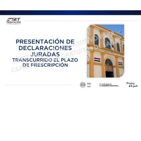 Vista previa del documento Presentación de Declaraciones Juradas vencidas — Trámites administrativos