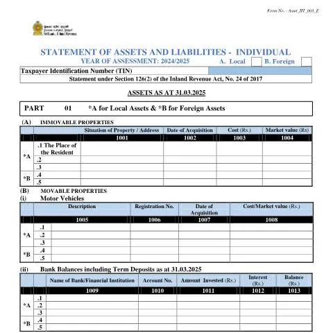 Document preview: Understanding the Importance of the Statement of Assets and — Taxes (CERFA n°Asmt_IIT_003_2024)