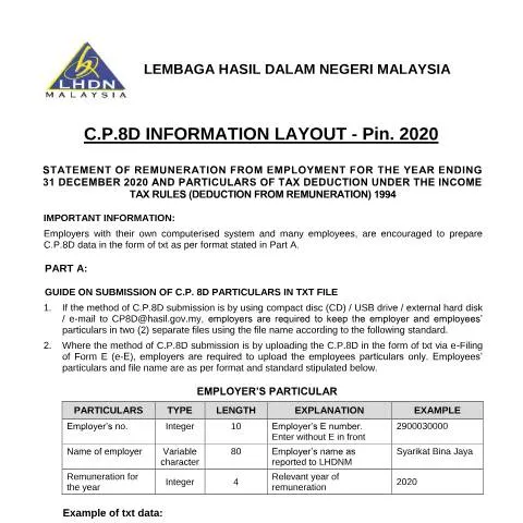 Document preview: Memahami C.P.8D dan Kepentingannya dalam Penggajian — Cukai & percukaian