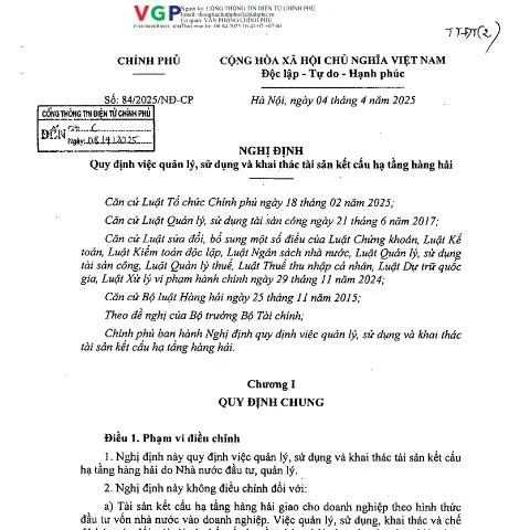 Document preview: Tìm hiểu Nghị định số 84/2025/NĐ-CP về Tài sản Hàng Hải — Ngân hàng & tài chính (CERFA n°84/2025/NĐ-CP)