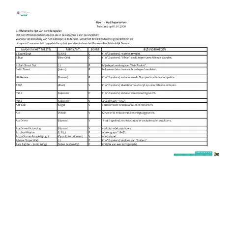 Aperçu du document Guide essentiel sur l'Oud repertorium des jeux vidéo en Belgique — Démarches administratives (CERFA n°124-oud-repertorium-videospelen-20200326)