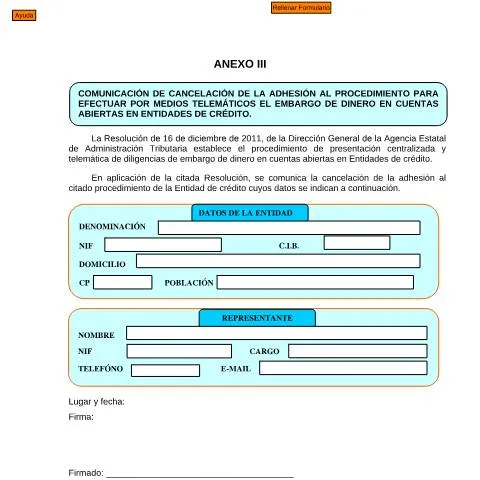 Vista previa del documento Comunicación de cancelación de adhesión al procedimiento telemático — Trámites administrativos