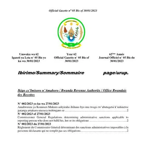 Document preview: Understanding the RRA's Sanction Regime for Financial Crime Prevention — Government & admin (CERFA n°RRA_sanction_regime_for_AML-CFT__1_)