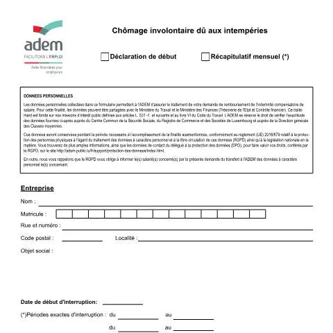 Aperçu du document Comprendre le chômage involontaire causé par les intempéries au — Emploi & travail (CERFA n°Decl-debut-Chomage-involontaire-du-aux-intemperies)