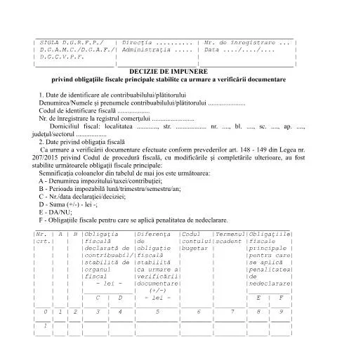 Document preview: Decizia de impunere OPANAF 3666/2020: Ce trebuie să știi — Impozite & fiscalitate (CERFA n°Decizie_OPANAF_3666_2020)