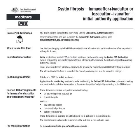 Document preview: Navigating the Cystic Fibrosis Initial Authority Application PB243 — Health (CERFA n°PB243)