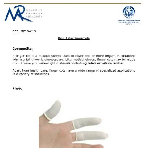 Document preview: Understanding the Importance of Latex Fingercots Classification — Government & admin (LatexFingercots)