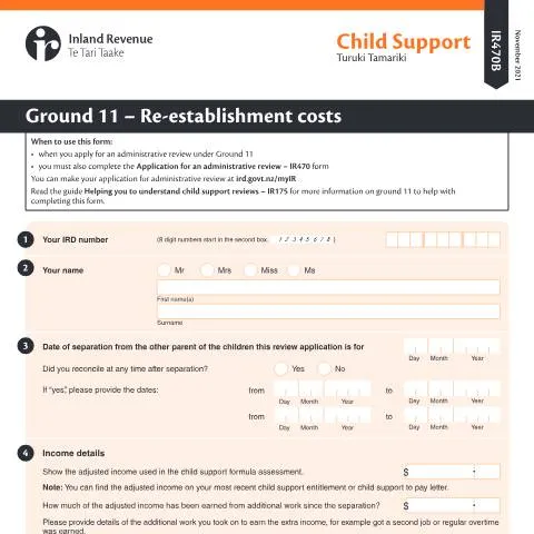 Document preview: Navigating Re-establishment Costs with IR470B — Family (CERFA n°IR470B)
