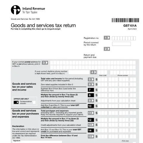 Document preview: Mastering Your GST101A: A Key to Financial Compliance — Taxes (CERFA n°GST101A)