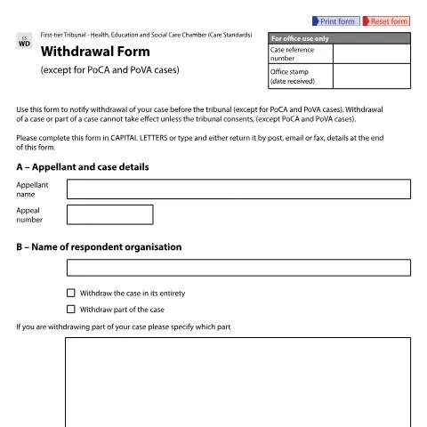 Document preview: Navigating the Withdrawal Process with Form CS WD — Legal & justice