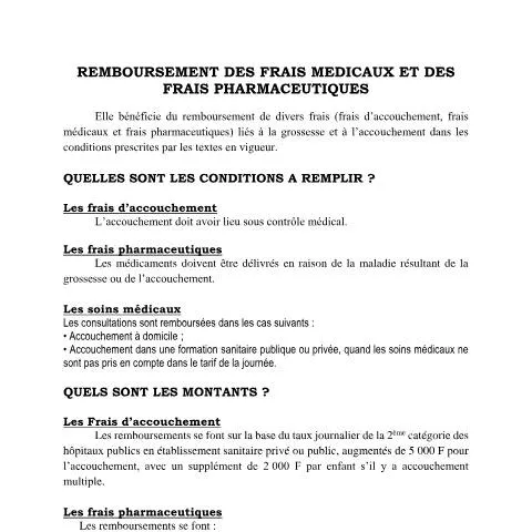 Aperçu du document Comprendre le remboursement des frais médicaux en Côte d'Ivoire — Santé