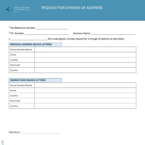 Document preview: Essential Guide to the Change of Address Request Form — Taxes (CERFA n°en-request-for-change-of-address)
