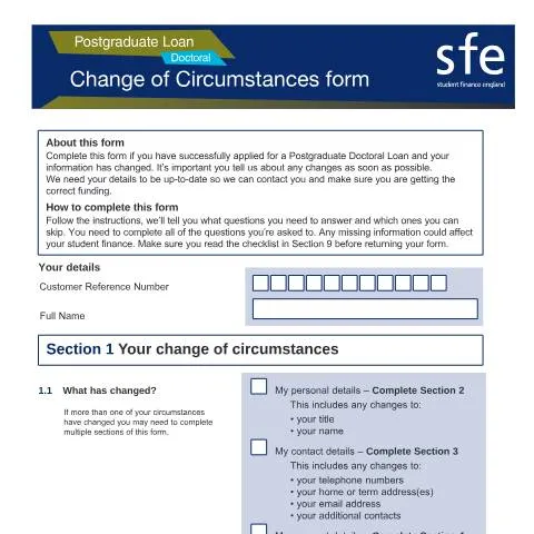 Document preview: Understanding the Change of Circumstances for Postgraduate Doctoral — Education & training
