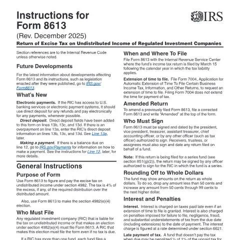 Document preview: Navigating IRS Form 8613: A Comprehensive Overview — Taxes (CERFA n°INST-8613)