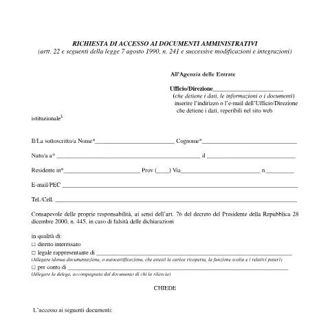 Anteprima documento Introduzione all'accesso documentale — Pratiche amministrative