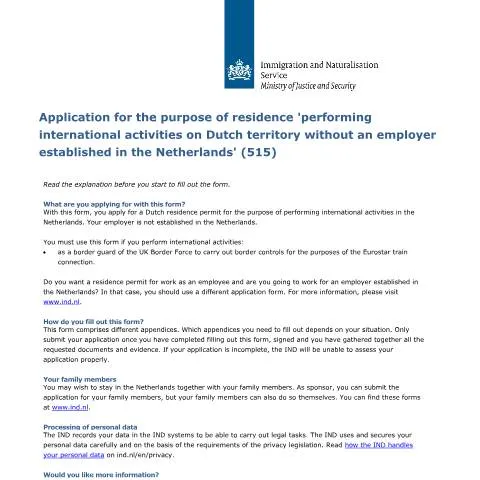 Documentvoorvertoning: Aanvraag verblijfsvergunning voor internationale activiteiten — Immigratie & visa (CERFA n°6516)