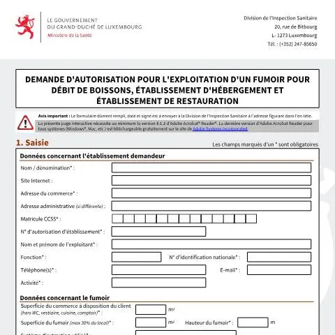 Aperçu du document Pourquoi obtenir une autorisation d'exploitation d'un fumoir ? — Démarches administratives (CERFA n°autorisation-fumoir)