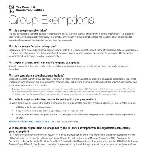 Document preview: Understanding Group Exemptions with IRS Publication 4573 — Taxes (CERFA n°PUB-4573)
