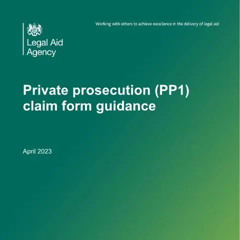 Document preview: How to Recover Private Prosecution Costs Using Form PP1 — Legal & justice