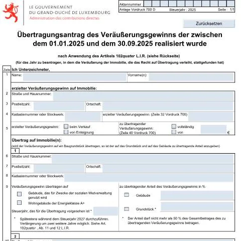 Aperçu du document Comprendre le formulaire 700_Anlage pour le transfert de plus-value — Impôts & fiscalité (CERFA n°700_Anlage)