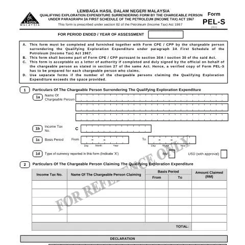 Document preview: Pengenalan Borang PEL-S dalam Industri Petroleum Malaysia — Cukai & percukaian