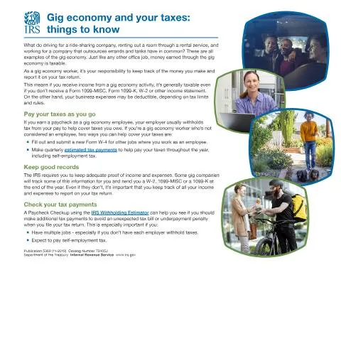Document preview: A Comprehensive Guide to IRS Publication 5369 for Gig Workers — Taxes (CERFA n°PUB-5369)
