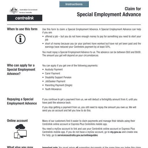Document preview: Understanding the Special Employment Advance (SU514) — Work & employment (CERFA n°SU514)