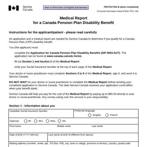 Document preview: Understanding the ISP5053-AUT for CPP Disability Benefits — Work & employment (CERFA n°ISP5053-AUT)