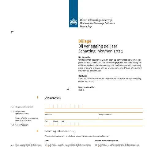 Documentvoorvertoning: Belang van de Bijlage verlegging peiljaar voor studenten — Onderwijs & opleiding