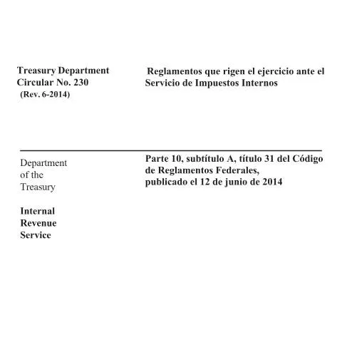 Document preview: Understanding IRS Circular 230S for Tax Professionals — Government & admin (CERFA n°PUB-CIR230S)
