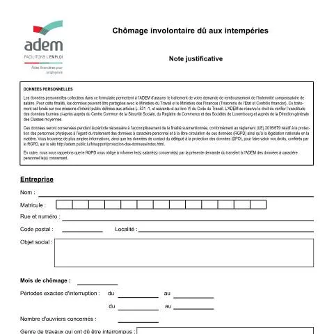 Aperçu du document Comprendre le chômage involontaire dû aux intempéries — Emploi & travail (CERFA n°cho-Intemperies-note)