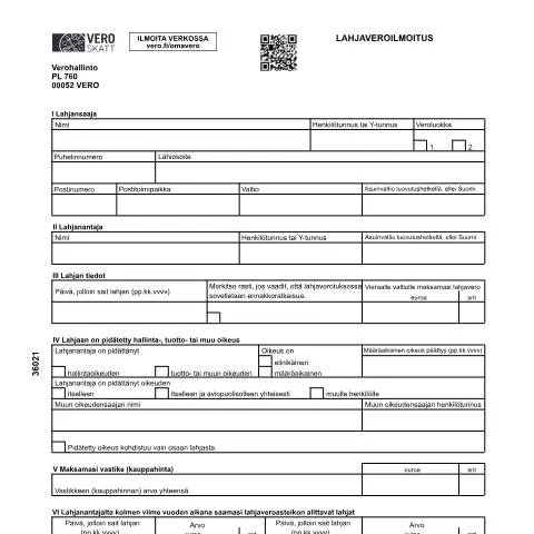 Document preview: Miksi lahjaveroilmoitus on tärkeä lahjan vastaanottajalle? — Verot & verotus