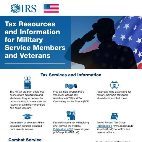 Document preview: Navigating Tax Benefits with IRS Publication 5971 for Service Members — Taxes (CERFA n°PUB-5971)