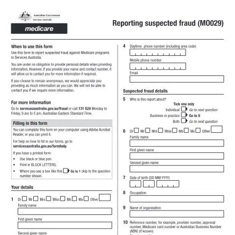 Document preview: Understanding the MO029 Fraud Reporting Process — Government & admin (CERFA n°MO029)