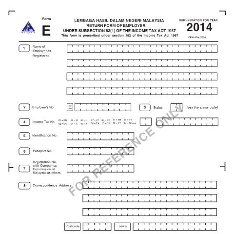 Document preview: Mengapa Borang E 2014 Penting untuk Majikan di Malaysia? — Cukai & percukaian