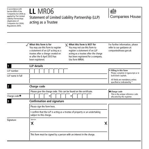 Document preview: Navigating the LL MR06 for Limited Liability Partnerships — Business