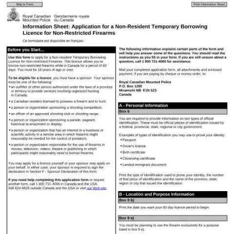 Document preview: Guide to Applying for a Non-Resident Temporary Firearm Borrowing — Legal & justice (5513e)