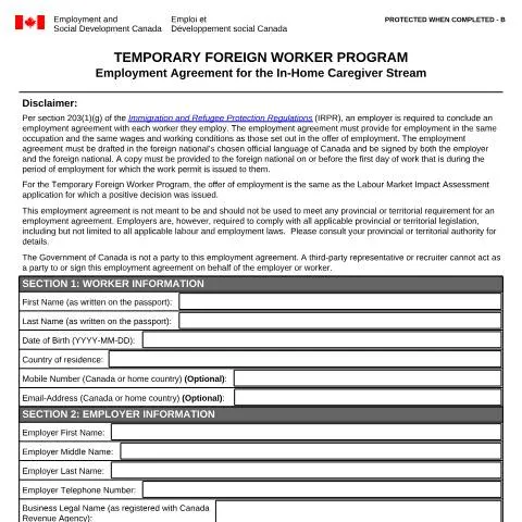 Document preview: Understanding the Employment Agreement for In-Home Caregivers in — Work & employment (CERFA n°EMP5715)