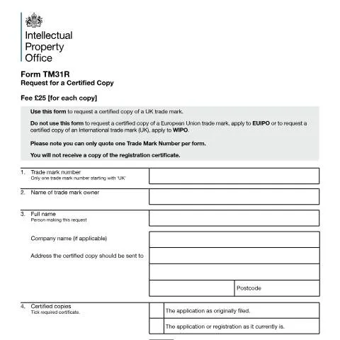 Document preview: How to Request Certified Copies of UK Trademark Registrations — Government & admin