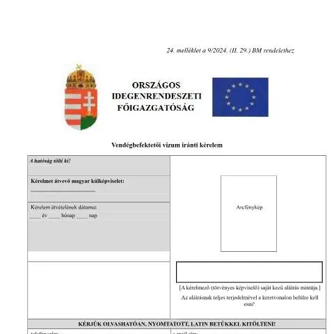 Document preview: A vbef vízum kérelem folyamata és jelentősége — Adminisztratív ügyintézés
