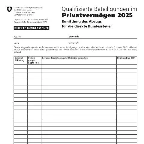 Dokumentvorschau: Ermittlung der Steuerabzüge bei qualifizierten Beteiligungen 2025 — Steuern (8)