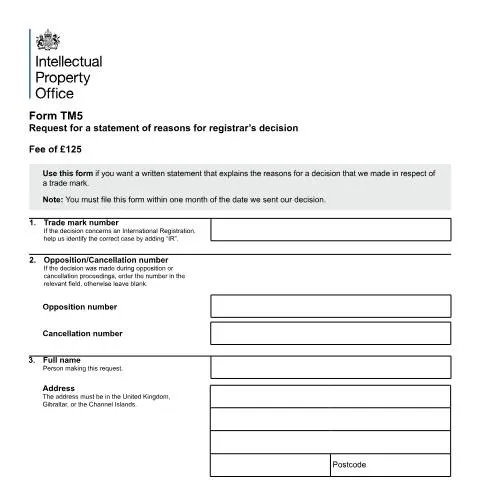 Document preview: Understanding Requests for Statement of Reasons from UK IPO — Legal & justice