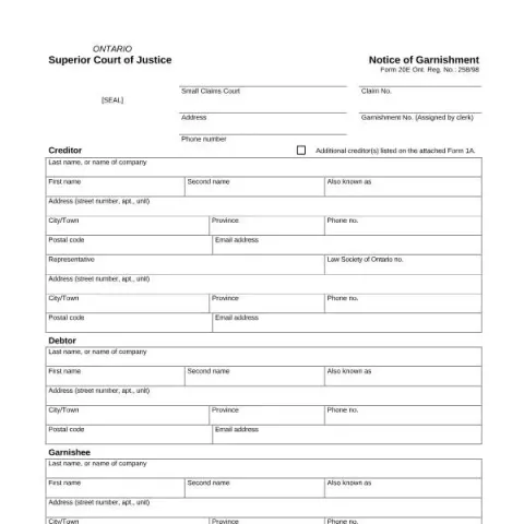 Document preview: Understanding the Ontario Superior Court of Justice Notice — Legal & justice (Form 20E)